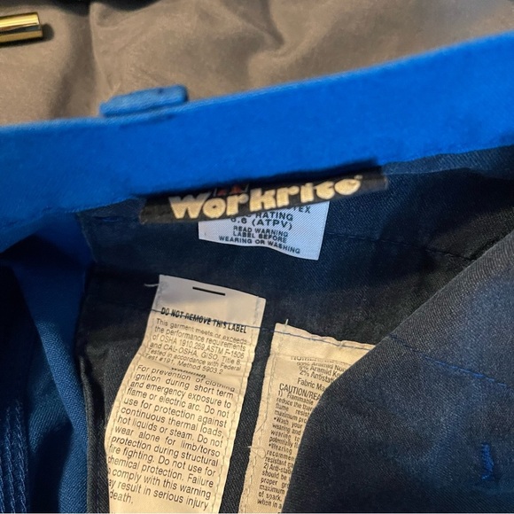 Workrite 2112 Nomex HRC1 Vibrant Blue Work Pants Size33” - Picture 6 of 9